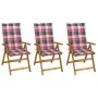 3 Stück klappbare Gartenstühle und Kissen aus massivem Akazienholz von vidaXL, Gartenstühle - Ref: Foro24-3064102, Preis: 257...
