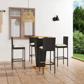 5-piece garden bar furniture set and black PE rattan cushions by vidaXL, Garden sets - Ref: Foro24-3064858, Price: 428,26 €, ...