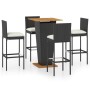 5-piece garden bar furniture set and black PE rattan cushions by vidaXL, Garden sets - Ref: Foro24-3064858, Price: 435,24 €, ...