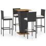 5-piece garden bar furniture set and black PE rattan cushions by vidaXL, Garden sets - Ref: Foro24-3064858, Price: 428,26 €, ...