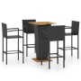 Conjunto de bar para jardín 5 piezas negro de vidaXL, Conjuntos de jardín - Ref: Foro24-3064866, Precio: 405,74 €