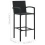 5-teiliges schwarzes Gartenbar-Set von vidaXL, Gartensets - Ref: Foro24-3064866, Preis: 364,04 €, Rabatt: %