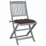 Klappbare Gartenstühle, 6 Stück, Kissen aus massivem Akazienholz von vidaXL, Gartenstühle - Ref: Foro24-3065457, Preis: 321,6...