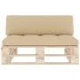 Central sofa made of pallets for impregnated pine wood garden by vidaXL, Modular outdoor sofas - Ref: Foro24-3066532, Price: ...