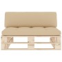 Zentrales Sofa aus Paletten für den Garten aus imprägniertem Kiefernholz von vidaXL, Modulare Sofas für den Außenbereich - Re...