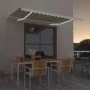 Toldo retráctil manual con LED crema 400x300 cm by vidaXL, Awnings - Ref: Foro24-3068902, Price: 366,69 €, Discount: %