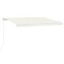 Toldo retráctil manual con LED crema 400x300 cm by vidaXL, Awnings - Ref: Foro24-3068902, Price: 366,69 €, Discount: %