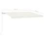 Toldo retráctil manual con LED crema 400x300 cm by vidaXL, Awnings - Ref: Foro24-3068902, Price: 366,69 €, Discount: %
