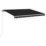 Manual retractable awning with anthracite LED 300x250 cm by vidaXL, Awnings - Ref: Foro24-3068864, Price: 268,09 €, Discount: %