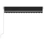 Manual retractable awning with anthracite LED 300x250 cm by vidaXL, Awnings - Ref: Foro24-3068864, Price: 268,09 €, Discount: %