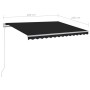Manuell ausfahrbare Markise mit anthrazitfarbener LED 300x250 cm von vidaXL, Markisen - Ref: Foro24-3068864, Preis: 278,34 €,...