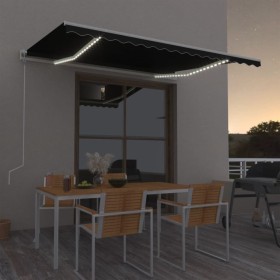 Automatic awning with LED wind sensor anthracite 400x300 cm by vidaXL, Awnings - Ref: Foro24-3068914, Price: 631,93 €, Discou...