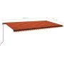 Orange and brown manual retractable awning 600x350 cm by vidaXL, Awnings - Ref: Foro24-3069240, Price: 562,30 €, Discount: %
