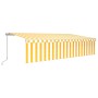 Toldo retráctil manual con persiana amarillo y blanco 6x3 m de vidaXL, Toldos - Ref: Foro24-3069358, Precio: 610,13 €, Descue...