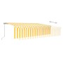 Toldo retráctil manual con persiana amarillo y blanco 6x3 m de vidaXL, Toldos - Ref: Foro24-3069358, Precio: 610,13 €, Descue...