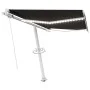 Manual retractable awning with anthracite LED light 300x250 cm by vidaXL, Awnings - Ref: Foro24-3069504, Price: 376,71 €, Dis...