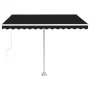 Manual retractable awning with anthracite LED light 300x250 cm by vidaXL, Awnings - Ref: Foro24-3069504, Price: 376,71 €, Dis...