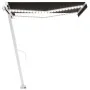 Manual retractable awning with anthracite LED light 300x250 cm by vidaXL, Awnings - Ref: Foro24-3069504, Price: 376,71 €, Dis...