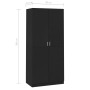 Schwarzer Sperrholzschrank 90x52x200 cm von vidaXL, Kleiderschränke - Ref: Foro24-800631, Preis: 180,94 €, Rabatt: %