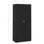 Schwarzer Sperrholzschrank 90x52x200 cm von vidaXL, Kleiderschränke - Ref: Foro24-800631, Preis: 179,10 €, Rabatt: %