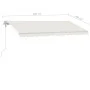 Toldo automático con LED sensor de viento crema 400x300 cm by vidaXL, Awnings - Ref: Foro24-3069552, Price: 722,22 €, Discoun...