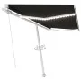 Manual retractable awning with LED anthracite gray 400x300 cm by vidaXL, Awnings - Ref: Foro24-3069544, Price: 490,95 €, Disc...