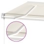 Automatic awning with LED wind sensor cream color 300x250cm by vidaXL, Awnings - Ref: Foro24-3069512, Price: 604,78 €, Discou...