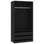 Armario de madera contrachapada negro 100x50x200 cm by vidaXL, Wardrobes - Ref: Foro24-800604, Price: 214,90 €, Discount: %
