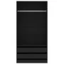 Armario de madera contrachapada negro 100x50x200 cm by vidaXL, Wardrobes - Ref: Foro24-800604, Price: 214,90 €, Discount: %