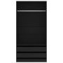 Schwarzer Sperrholzschrank 100x50x200 cm von vidaXL, Kleiderschränke - Ref: Foro24-800604, Preis: 225,46 €, Rabatt: %