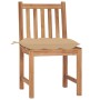 Garden chairs 4 units solid teak wood with cushions by vidaXL, Garden chairs - Ref: Foro24-3073106, Price: 460,07 €, Discount: %