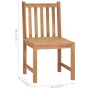Garden chairs 4 units solid teak wood with cushions by vidaXL, Garden chairs - Ref: Foro24-3073106, Price: 460,07 €, Discount: %