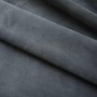 Cortinas opacas y ganchos 2 pzas terciopelo antracita 140x175cm