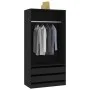 Armario de madera contrachapada negro 100x50x200 cm by vidaXL, Wardrobes - Ref: Foro24-800604, Price: 214,90 €, Discount: %
