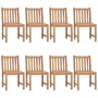 Sillas de jardín 8 unidades madera maciza de teca con cojines de vidaXL, Sillas de jardín - Ref: Foro24-3073167, Precio: 996,...
