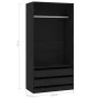 Armario de madera contrachapada negro 100x50x200 cm by vidaXL, Wardrobes - Ref: Foro24-800604, Price: 214,90 €, Discount: %