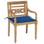 Batavia Stühle 4 Einheiten aus massivem Teakholz mit Kissen von vidaXL, Gartenstühle - Ref: Foro24-3073305, Preis: 512,96 €, ...