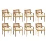 Batavia Stühle 8 Einheiten aus massivem Teakholz mit Kissen von vidaXL, Gartenstühle - Ref: Foro24-3073351, Preis: 1,00 €, Ra...