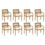 Batavia Stühle 8 Einheiten aus massivem Teakholz mit Kissen von vidaXL, Gartenstühle - Ref: Foro24-3073351, Preis: 1,00 €, Ra...