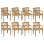 Batavia Stühle 8 Einheiten aus massivem Teakholz mit Kissen von vidaXL, Gartenstühle - Ref: Foro24-3073351, Preis: 1,00 €, Ra...