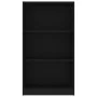 3-stöckiges Regal aus schwarzem Sperrholz, 60 x 24 x 109 cm von vidaXL, Bücherregale und Regale - Ref: Foro24-800865, Preis: ...