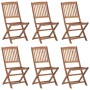 6 Stück klappbare Gartenstühle und Kissen aus massivem Akazienholz von vidaXL, Gartenstühle - Ref: Foro24-3075017, Preis: 318...