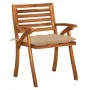 Garden chairs with cushions 4 units solid acacia wood by vidaXL, Garden chairs - Ref: Foro24-3075192, Price: 383,26 €, Discou...