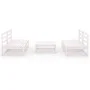 5-teiliges Garten-Lounge-Set aus weißem massivem Kiefernholz von vidaXL, Gartensets - Ref: Foro24-3075240, Preis: 277,05 €, R...