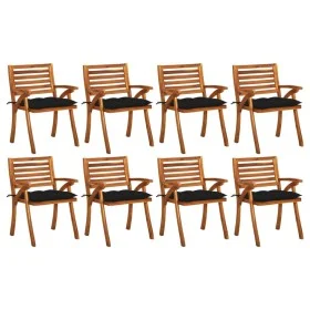 Garden chairs 8 pcs solid teak wood with cushions by vidaXL, Garden chairs - Ref: Foro24-3075223, Price: 653,67 €, Discount: %