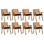 Garden chairs 8 pcs solid teak wood with cushions by vidaXL, Garden chairs - Ref: Foro24-3075223, Price: 667,62 €, Discount: %