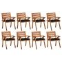 Gartenstühle 8 Stück aus massivem Teakholz mit Kissen von vidaXL, Gartenstühle - Ref: Foro24-3075223, Preis: 702,78 €, Rabatt: %