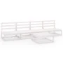 5-piece garden lounge set white solid pine wood by vidaXL, Garden sets - Ref: Foro24-3075345, Price: 250,32 €, Discount: %