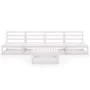 5-piece garden lounge set white solid pine wood by vidaXL, Garden sets - Ref: Foro24-3075345, Price: 250,32 €, Discount: %