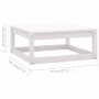 5-teiliges Garten-Lounge-Set aus weißem massivem Kiefernholz von vidaXL, Gartensets - Ref: Foro24-3075345, Preis: 250,32 €, R...